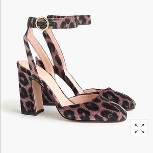 J. Crew Vicky Pump in Leopard Velvet